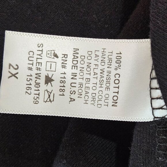 Blue Canyon 2X Paisley Embellished Rhinestone Y2K Black Goth Top - Picture 9 of 9